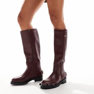 Women's Burgundy Knee-High Boots